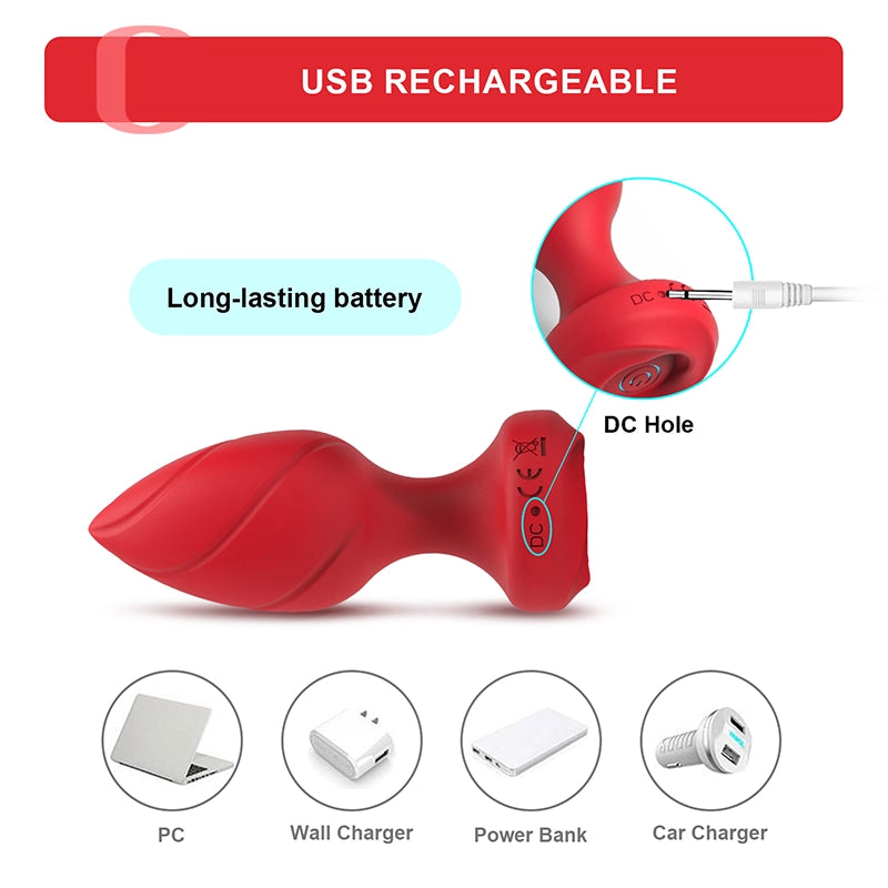 4PCS Remote Control Butt Plug Set With 10 Vibrating Modes