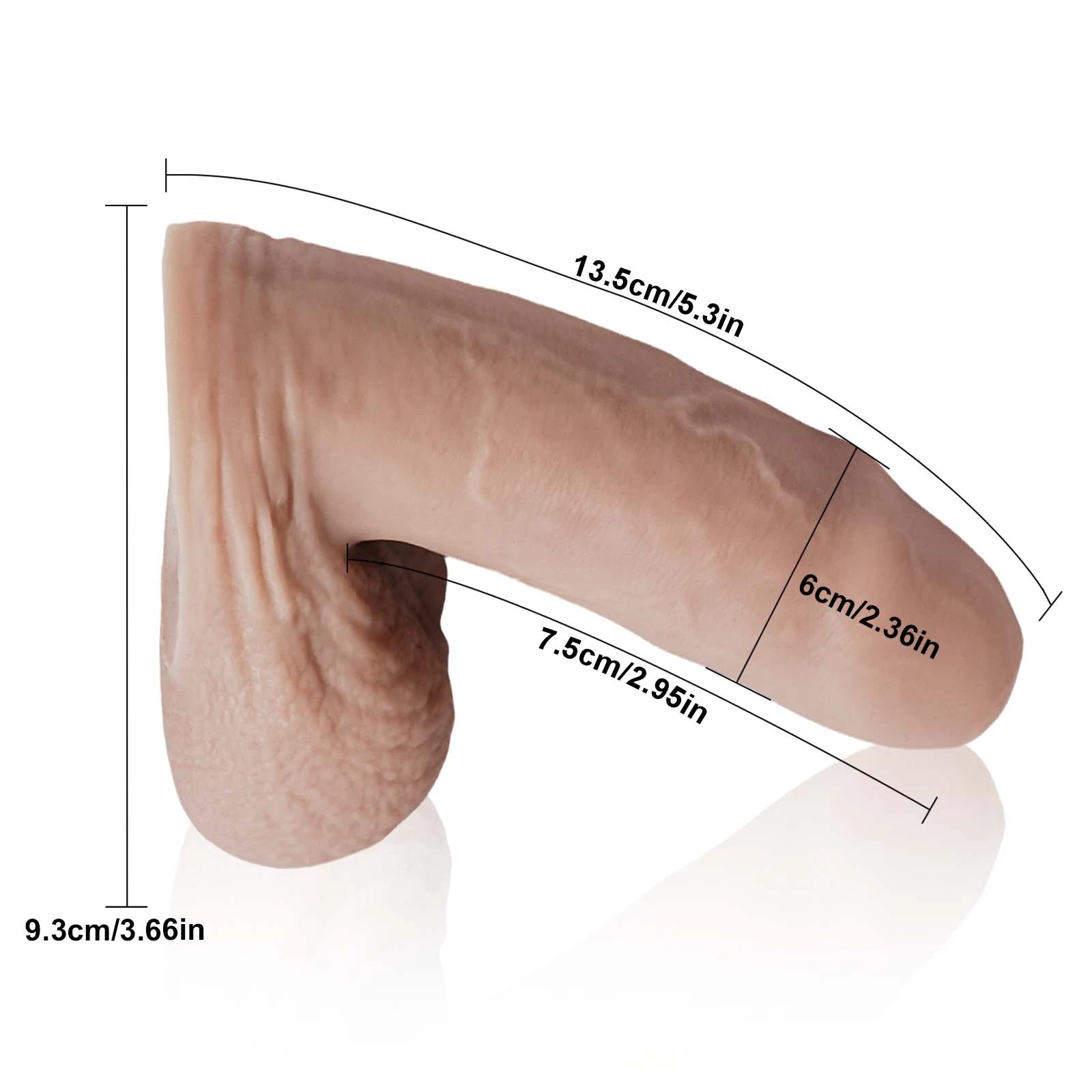 5.3" Soft Silicone Realistic Mini Dildo