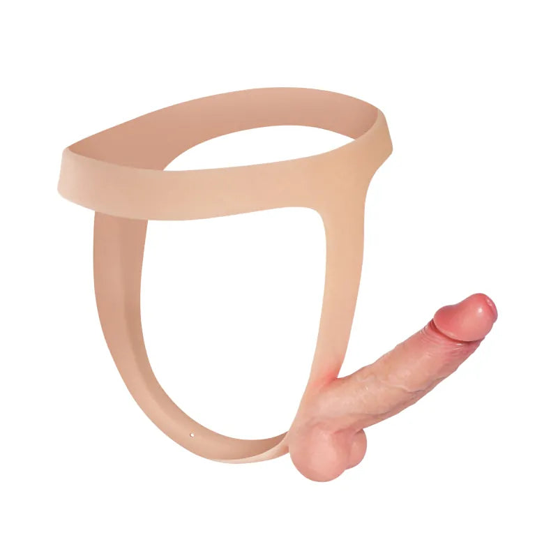 5.9" Ultra-Slim Sexy Thong Style Silicone Strap-On Dildo