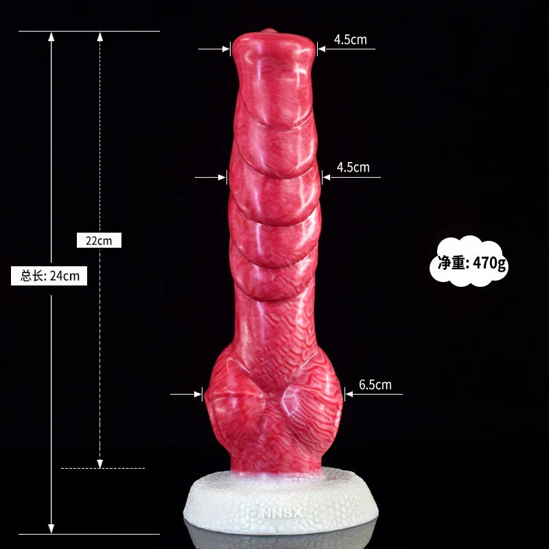 9.4Inch Large Realistic Wolf Dog Knot Dildo