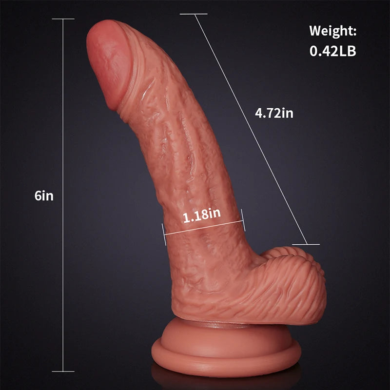 6.1Inch Realistic Silicone Small Dildo