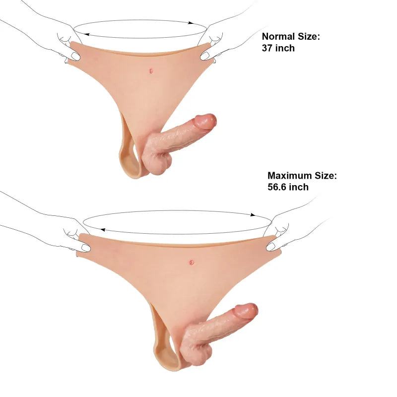 6.1" Lifelike Soft Silicone Strap-On Dildo with Cyber Skin