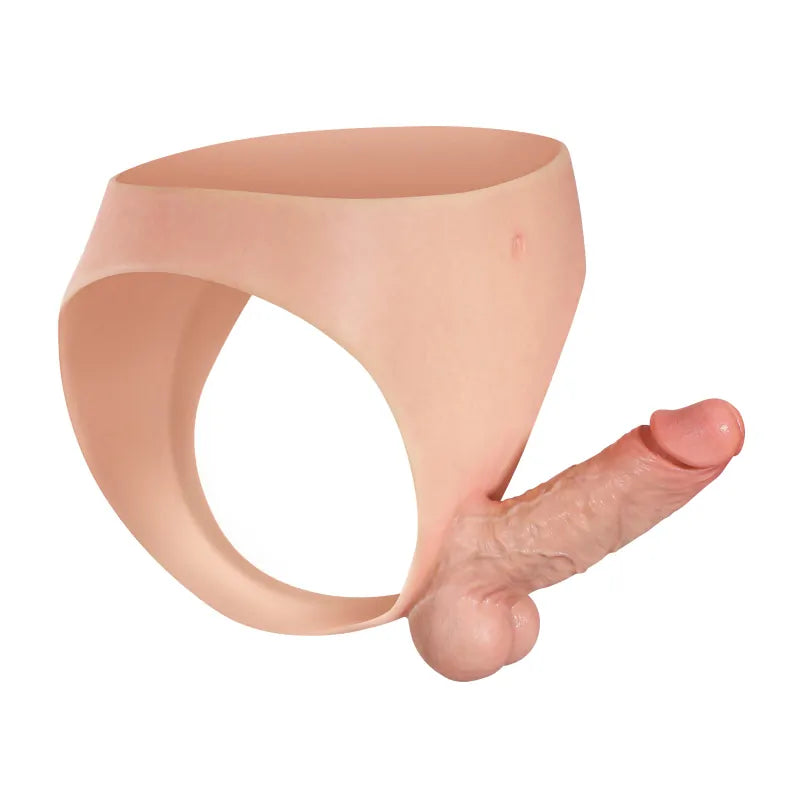 6.1" Lifelike Soft Silicone Strap-On Dildo with Cyber Skin