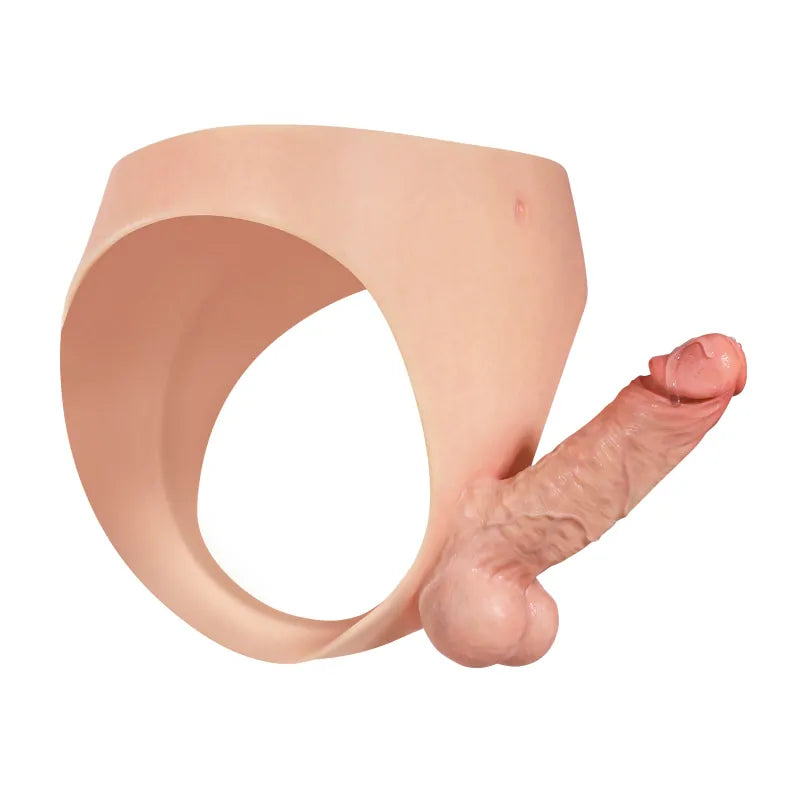 6.1" Lifelike Soft Silicone Strap-On Dildo with Cyber Skin