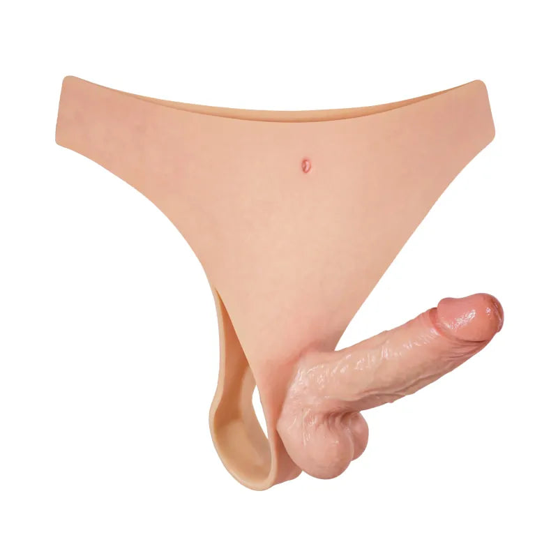 6.1" Lifelike Soft Silicone Strap-On Dildo with Cyber Skin