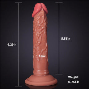 6.29Inch Double Layer Silicone Small Anal Dildo