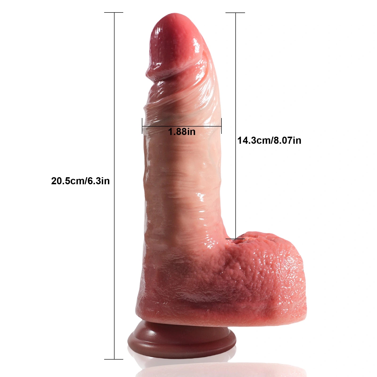 6.3" Life Like Vibrating Thrusting Dildo