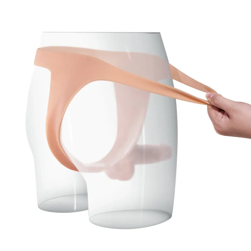 6.3" Realistic Sexy Thong Style Silicone Strap-On Dildo