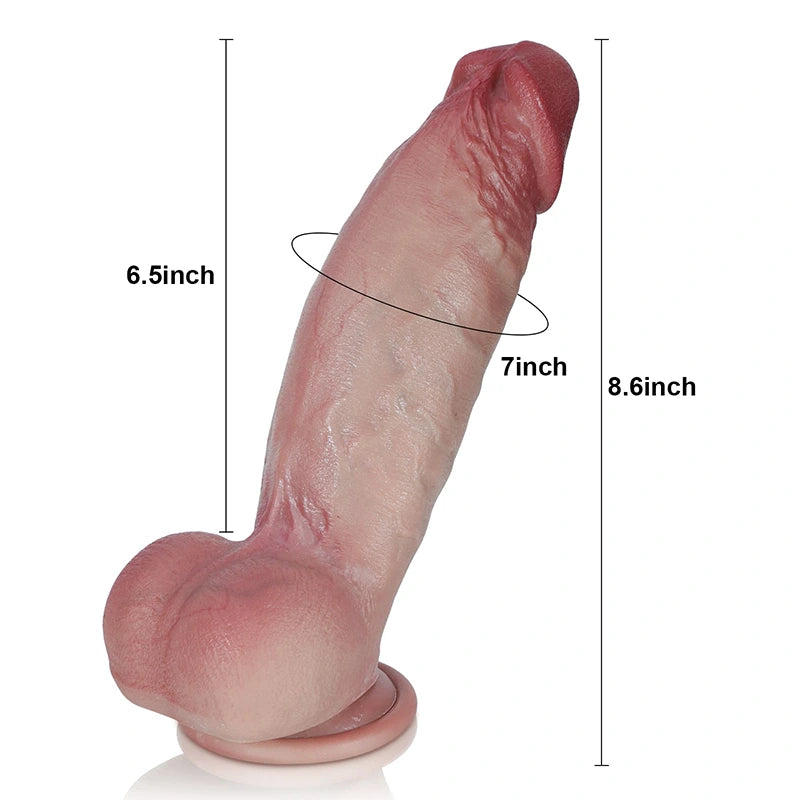 8.6Inch Ultra Realistic Medical Silicone Flesh Dildo
