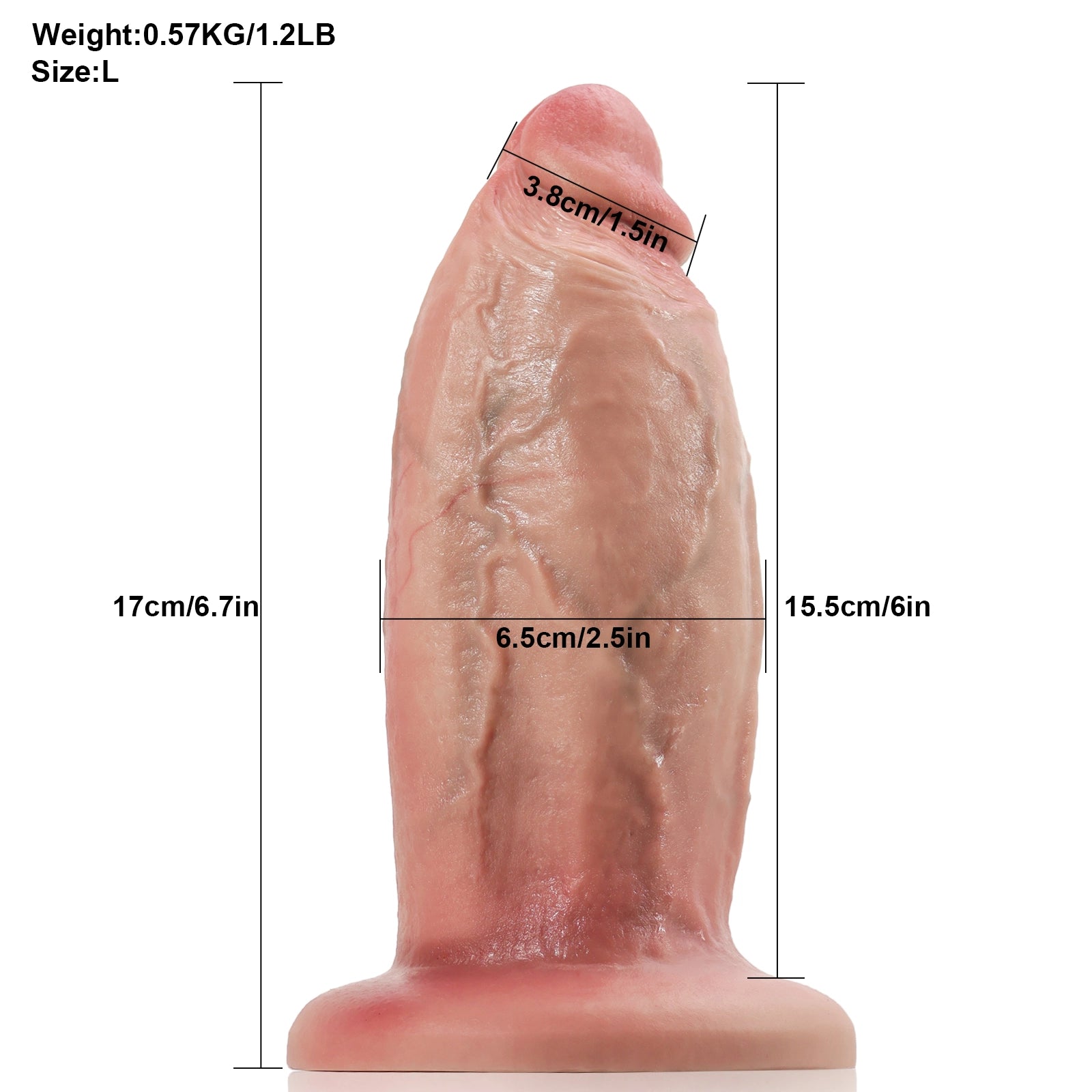 6.7"-9.2" Ultra Thick Soft Anal Dildo