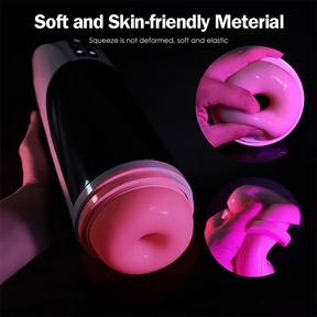6 in 1 Male Stroker Huge Suction Cup with Heating Base Hands Free