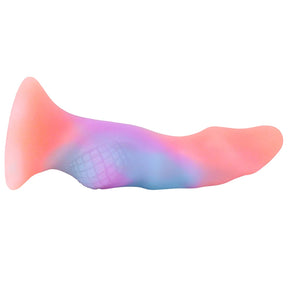 7.48Inch Mixed Color Silicone Monster Dildo - Luminous Glow-In-The-Dark
