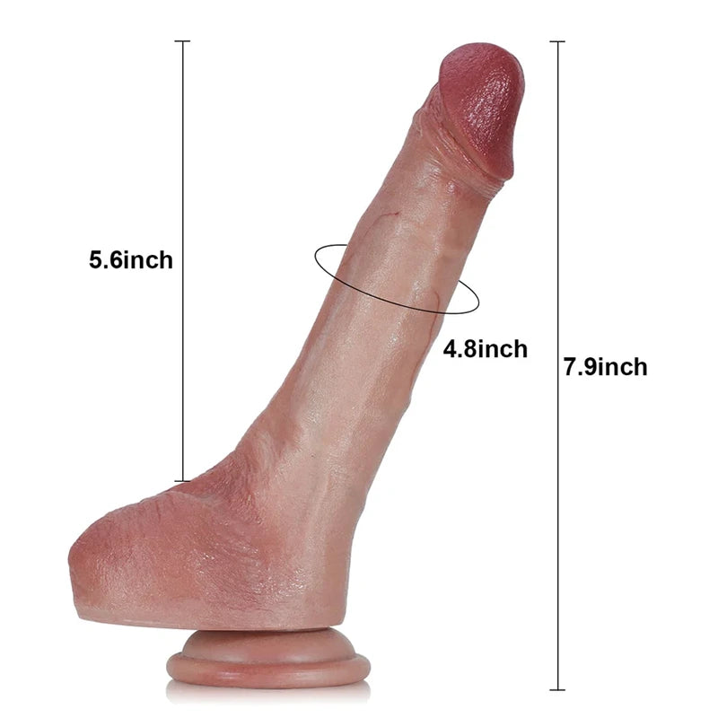 7.9 Handmade Silicone Realistic Dildo with Keel