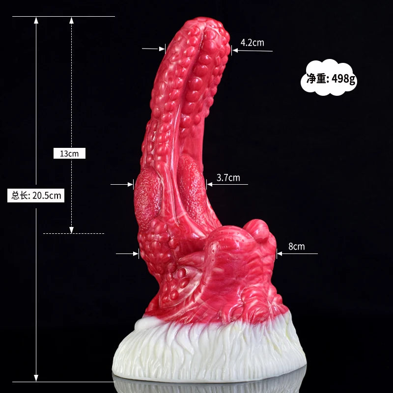 8.1Inch Realistic Large Base Silicone Dragon Dildo