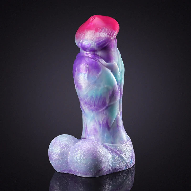 9.05Inch Lifelike Mixed Color Silicone Thick Dog Dildo