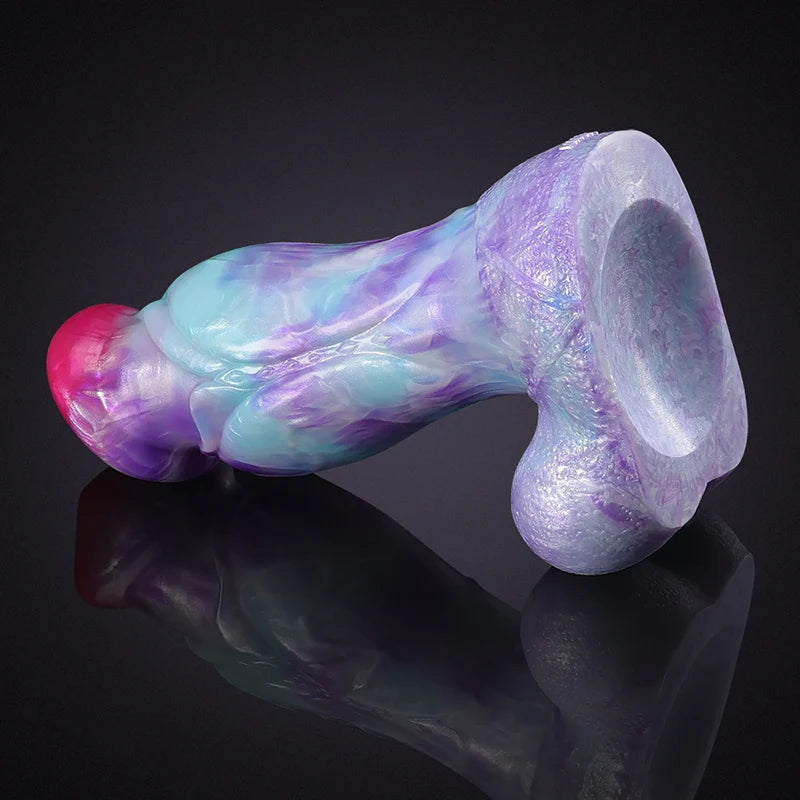 9.05Inch Lifelike Mixed Color Silicone Thick Dog Dildo