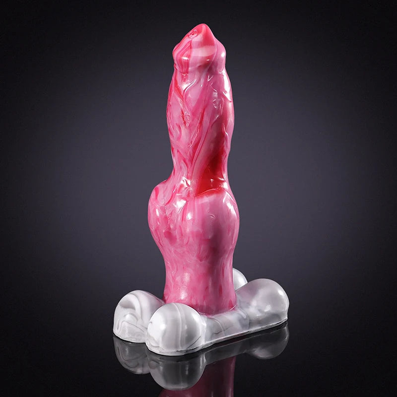 9.05Inch Silicone Dog Dildo With Realistic Big Knot