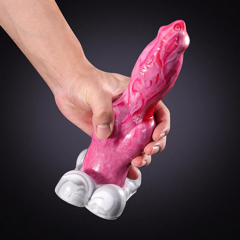 9.05Inch Silicone Dog Dildo With Realistic Big Knot