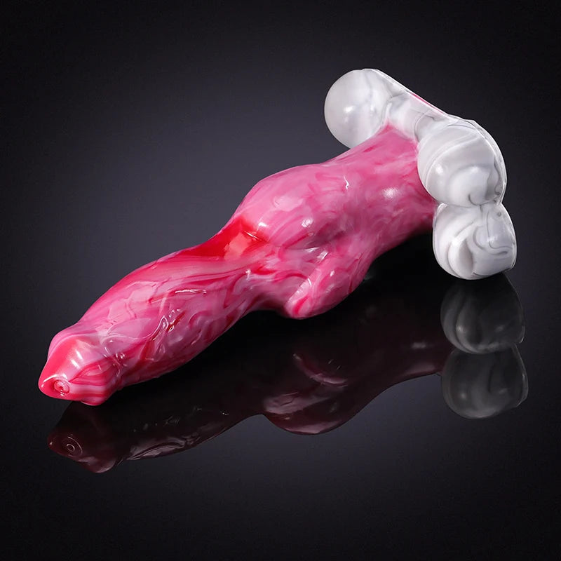 9.05Inch Silicone Dog Dildo With Realistic Big Knot