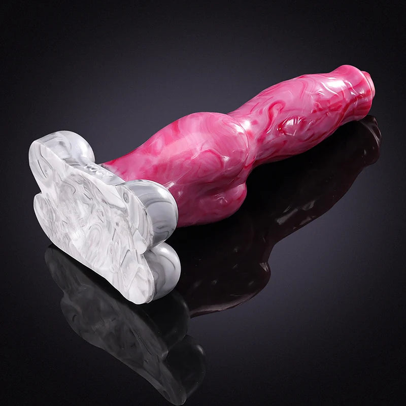 9.05Inch Silicone Dog Dildo With Realistic Big Knot