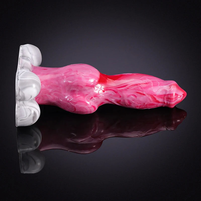 9.05Inch Silicone Dog Dildo With Realistic Big Knot