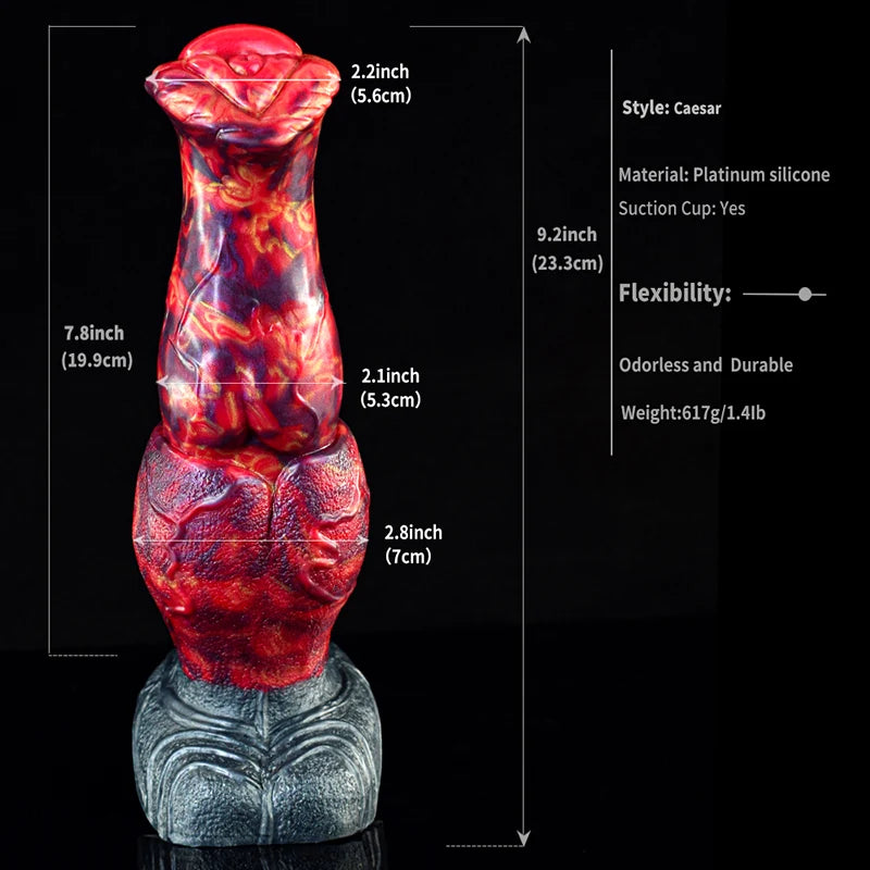 9.2Inch Silicone Dragon Dildo with Realistic Big Knot