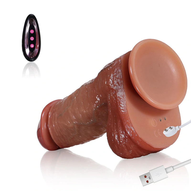 9.3" Lifelike Silicone Large Thrusting Dildo