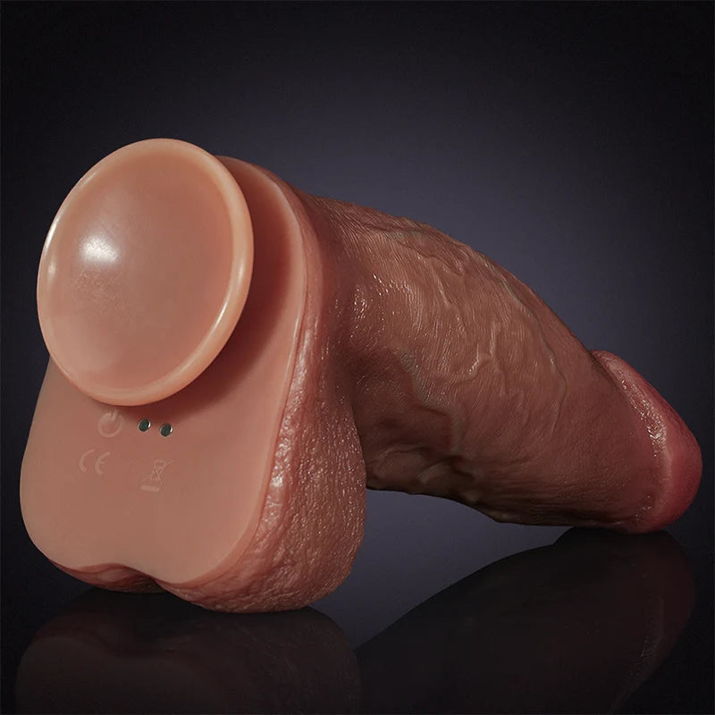 9.44" Electric Silicone Dildo With Thrusting & Heating Function