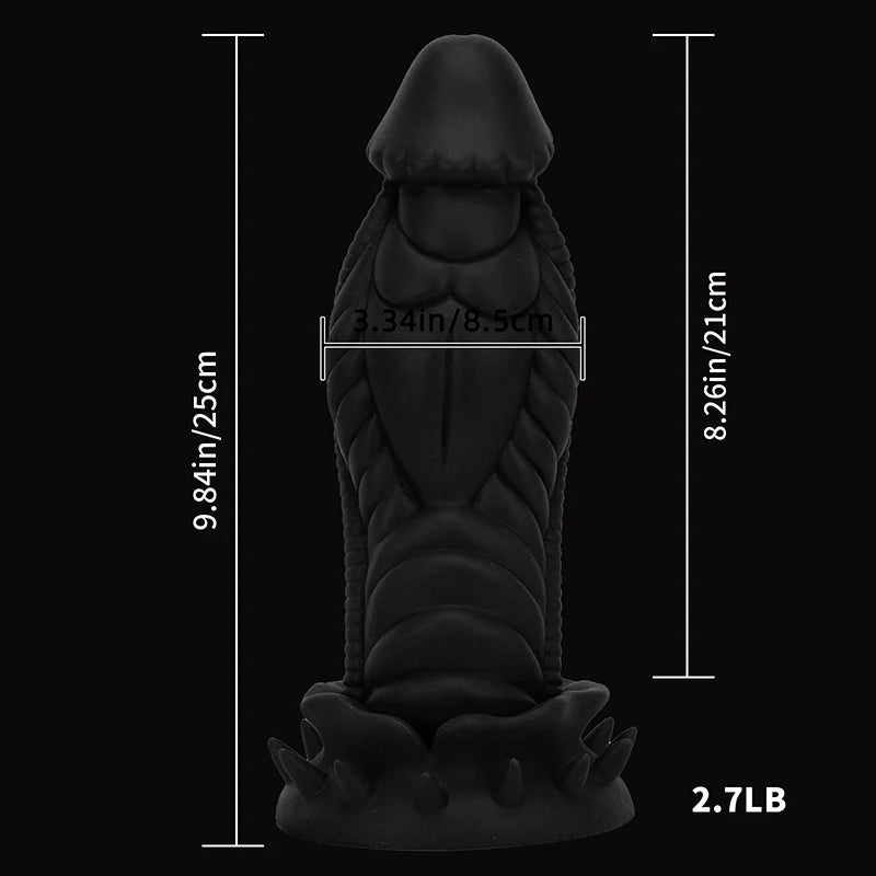 9.84Inch Ultra Chubby Silicone Dragon Dildo