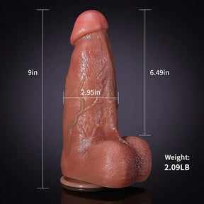 9Inch Chubby Tan Silicone Thick Dildo