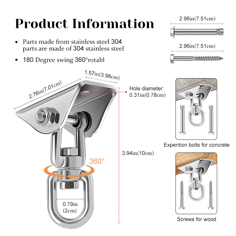 Premium 360 Degree Rotating Adult Sex Swing Set