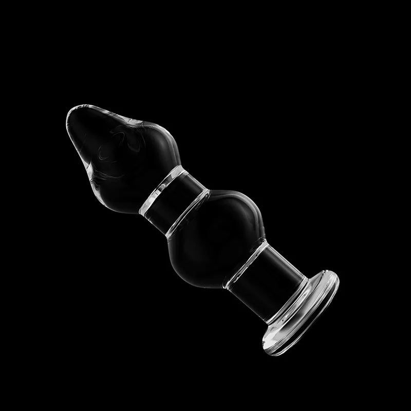 3Pcs Huge Transparent Glass Butt Plug