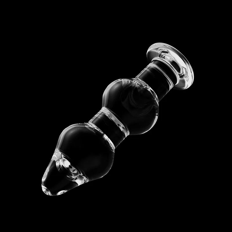 3Pcs Huge Transparent Glass Butt Plug