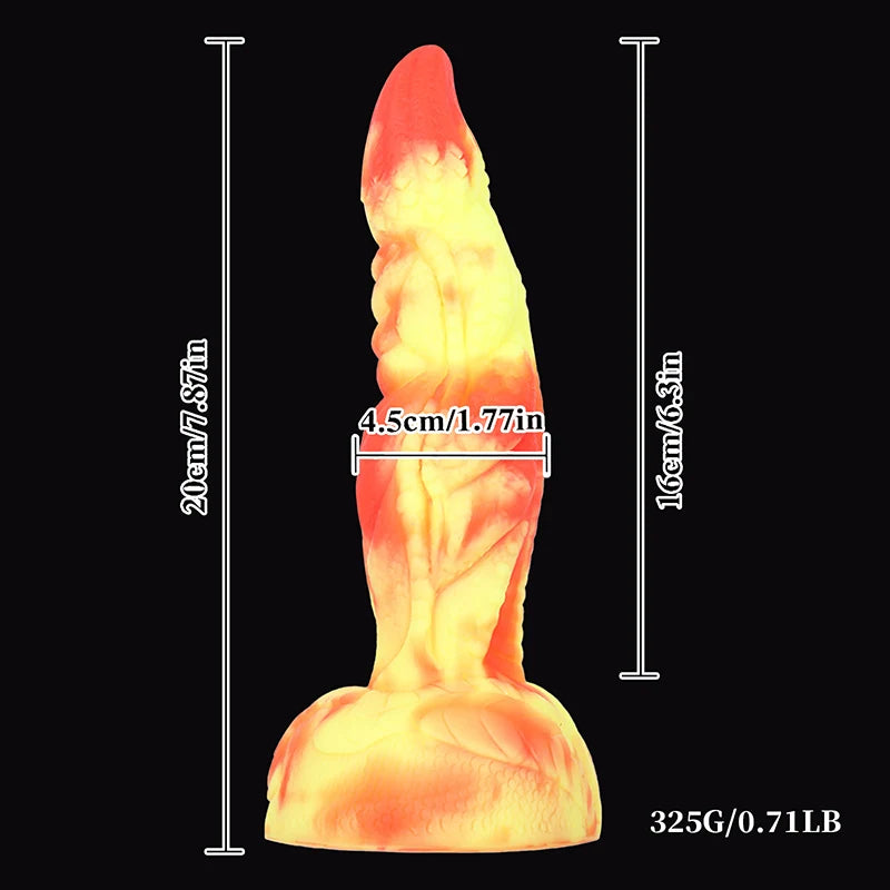 7.87Inch Lifelike Pointed Alien Monster Dildo