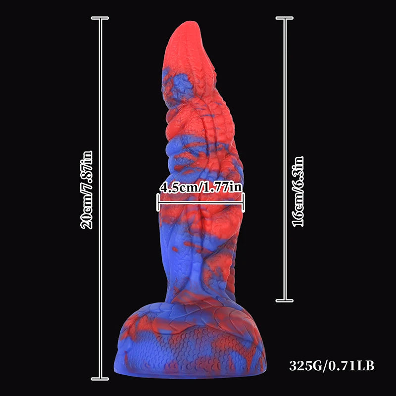 7.87Inch Lifelike Pointed Alien Monster Dildo