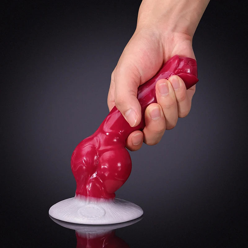 8.26Inch Liquid Silicone Thick Knot Dog Dildo