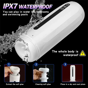 Men Automatic Stroker with Vibrating & Heating Base Waterproof