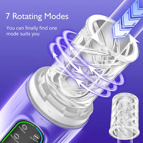 New Version 7 Modes Rotation & Suction Waterproof Blowjob Machine