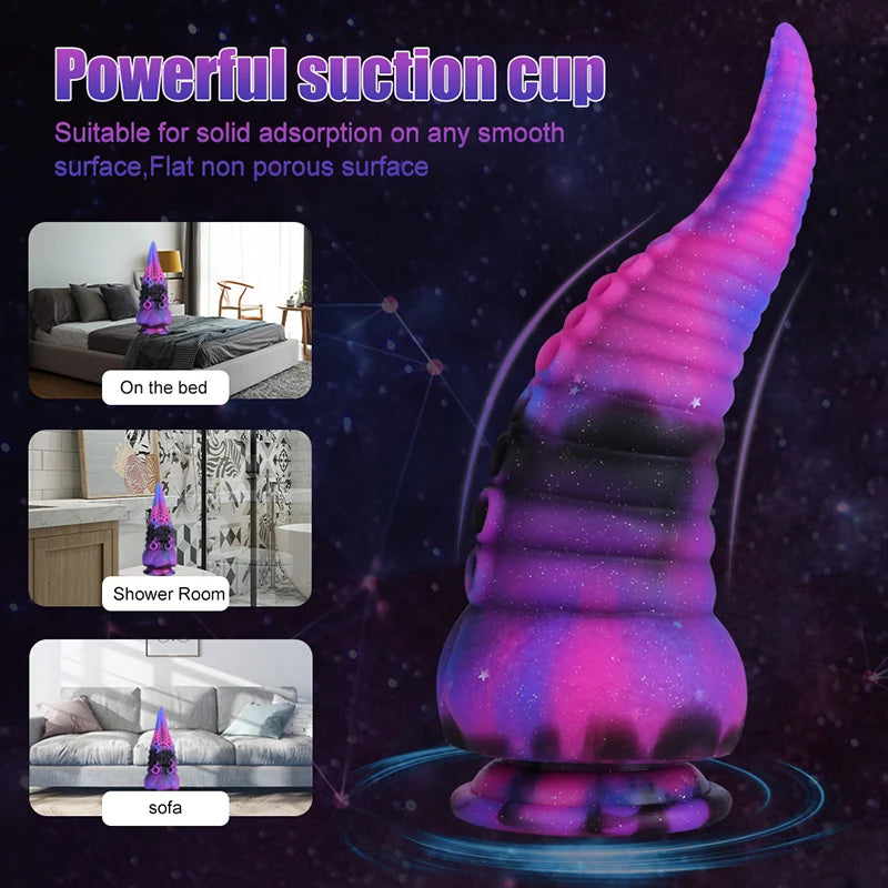 8.58Inch Large Silicone Octopus Monster Dildo with Suction Cup Realistic Tentacle