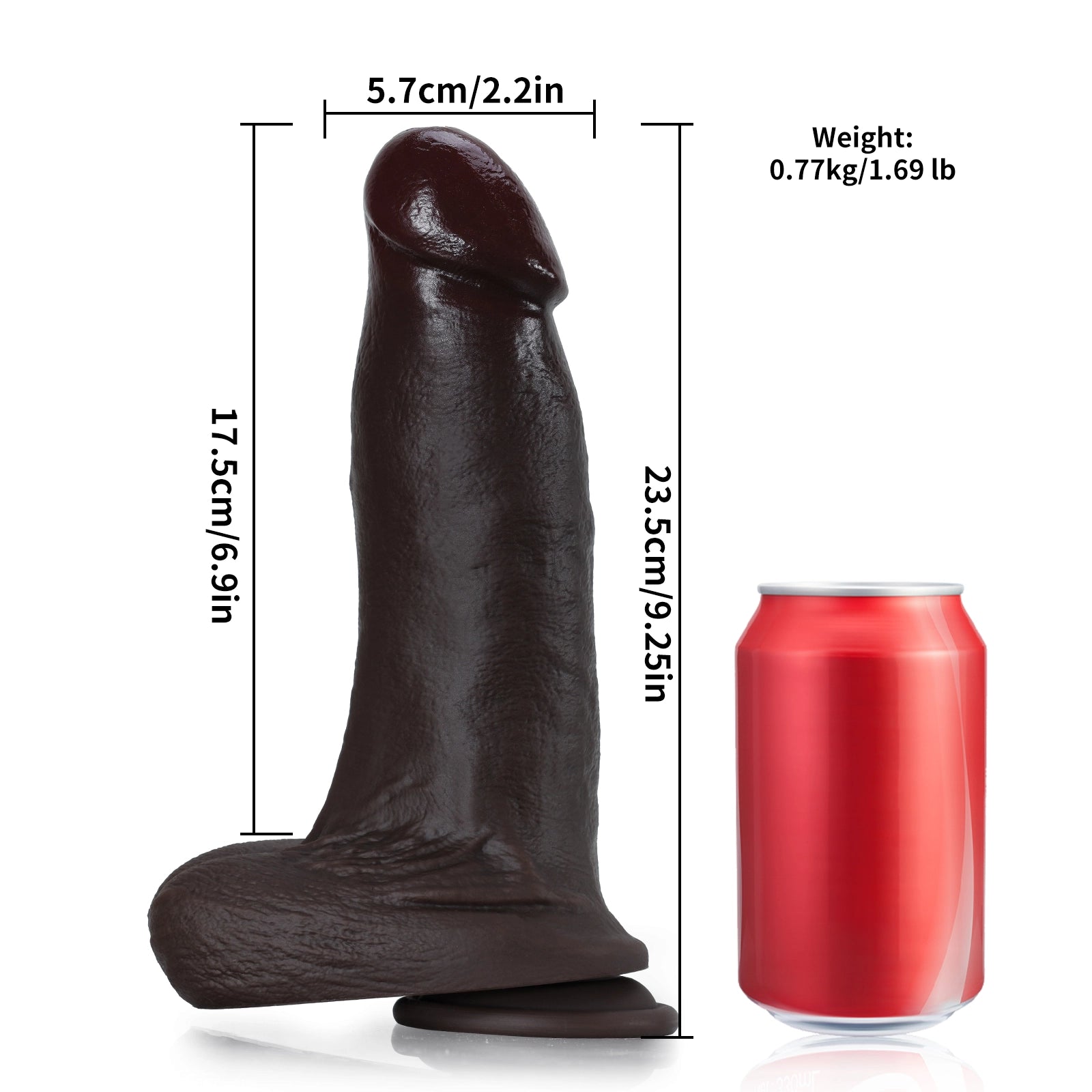 9.25" 3 High Frequency Pulsating Modes Thrusting Dildo