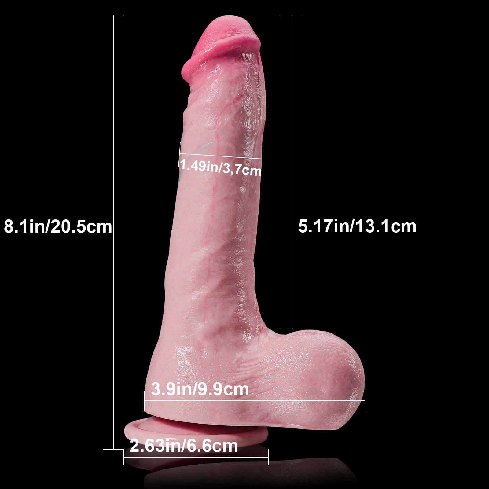 8.1" Remote Control Heating Pulsating Thrusting Dildo