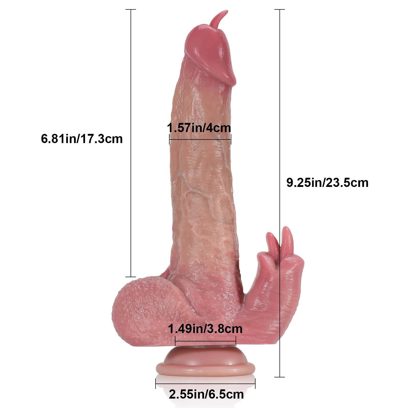 9.25" 7 Thrusting & 3 Vibrating Modes Pulsating Rabbit Dildo