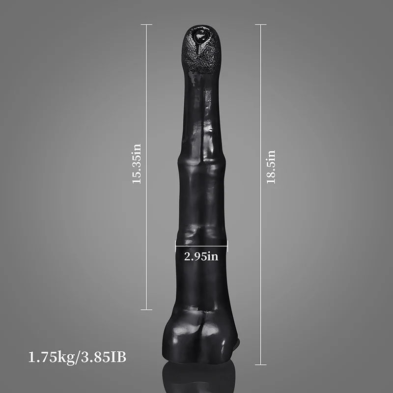 18.5Inch Realistic Extra Long Thick Knot Horse Dildo