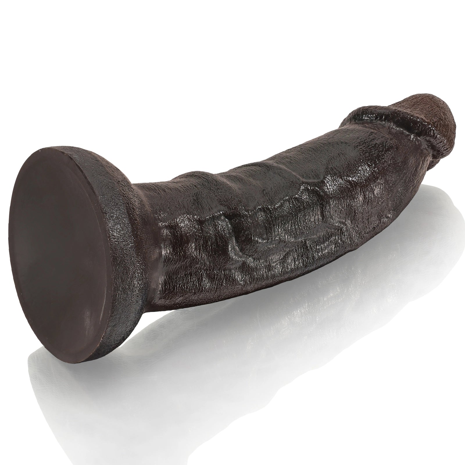8.6"-12" Strong Suction Cup Silicone Black Anal Dildo
