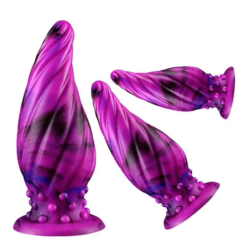 3 Pcs 3 Size Purple Silicone Butt Plug Set