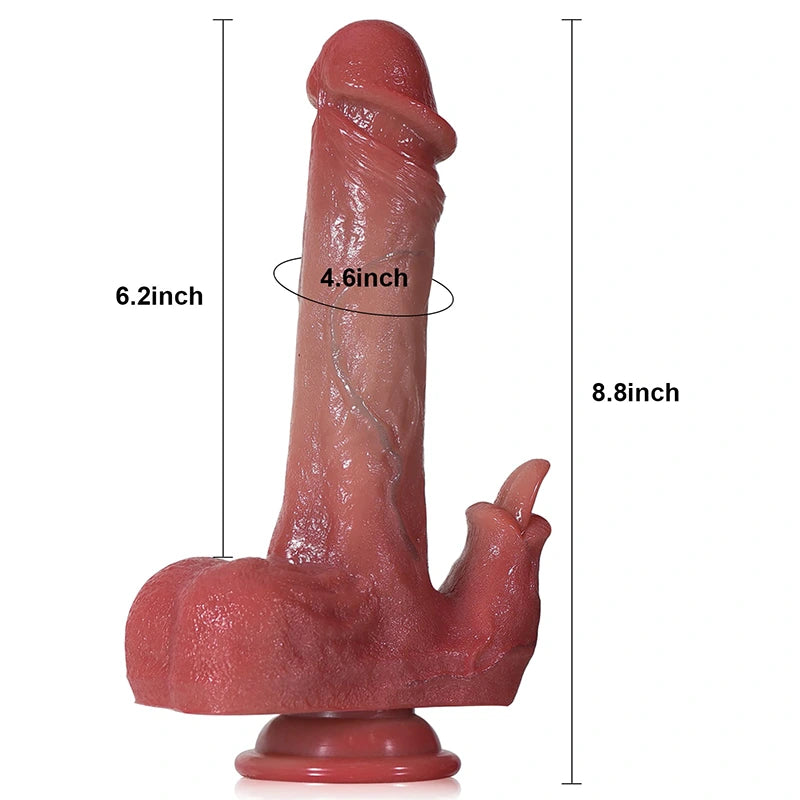 8.8" Silicone Rabbit Thrusting & Vibrating Dildo