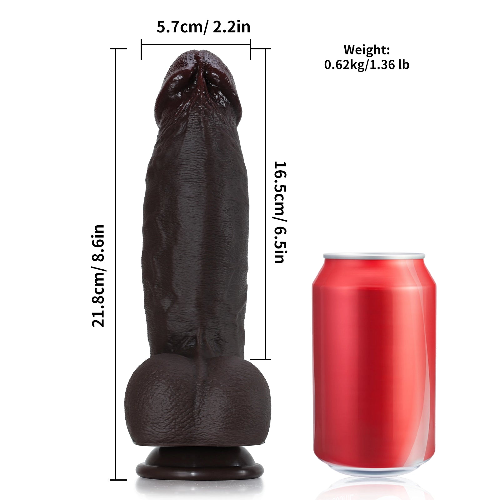 8.6" Silicone Thrusting  Dildo with 3 Modes High Frequency Pulsating