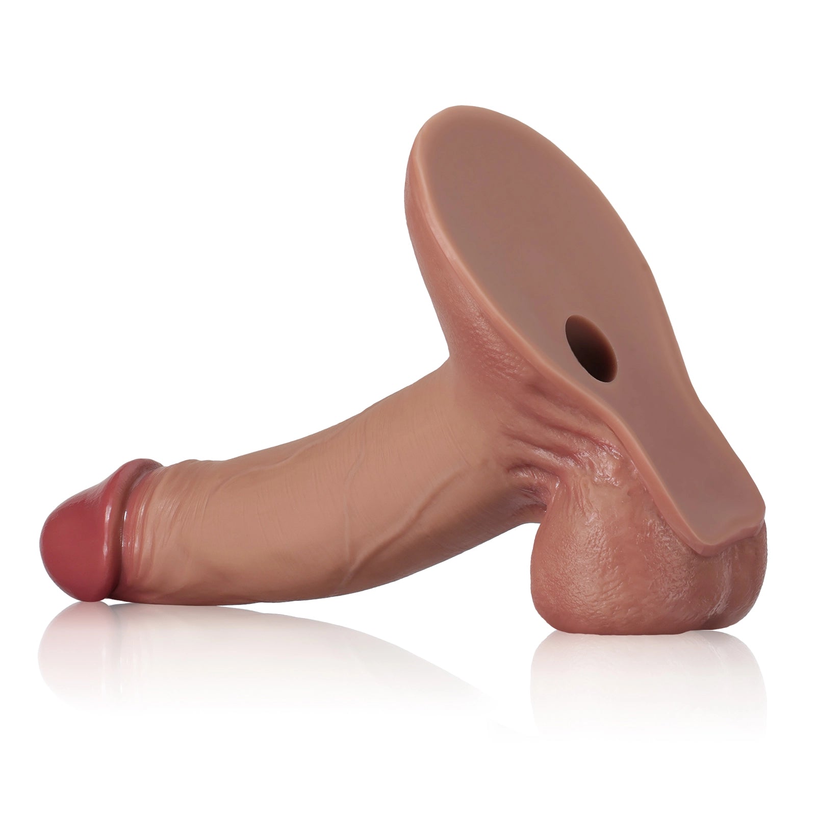 9.44" Sliding Skin Vac-U-Lock Dildo With Moving Balls
