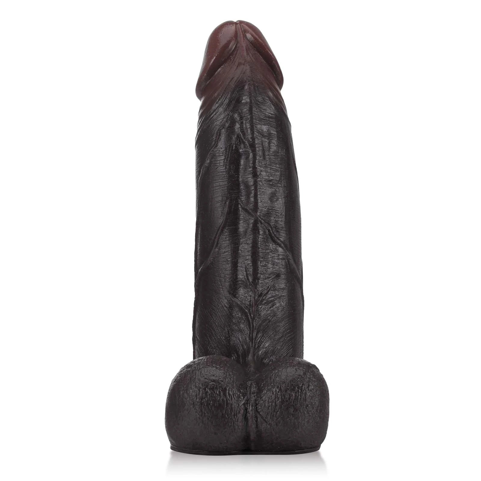10.8" Thick Sliding Skin Vac-U-Lock Dildo with Moving Balls