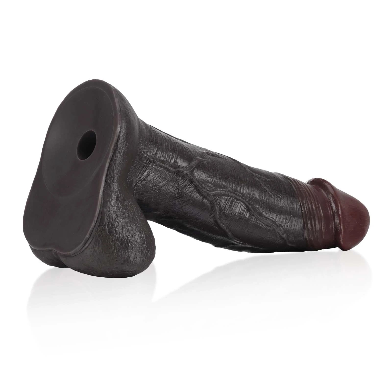 10.8" Thick Sliding Skin Vac-U-Lock Dildo with Moving Balls